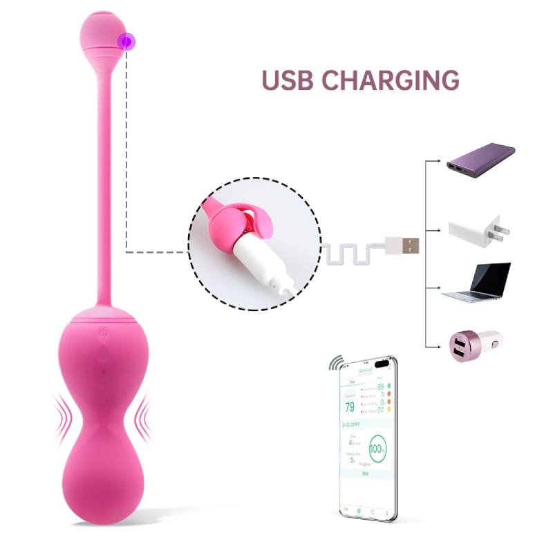 Inteligentne kulki Kegla Smart Kegel Master Balls Różowe - 8