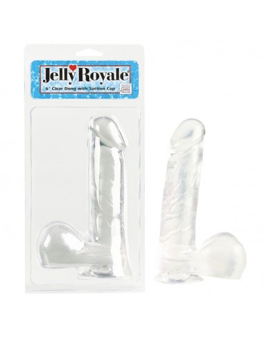 Dildo-DONG W/SUCTION CUP CLEAR 6 INCH