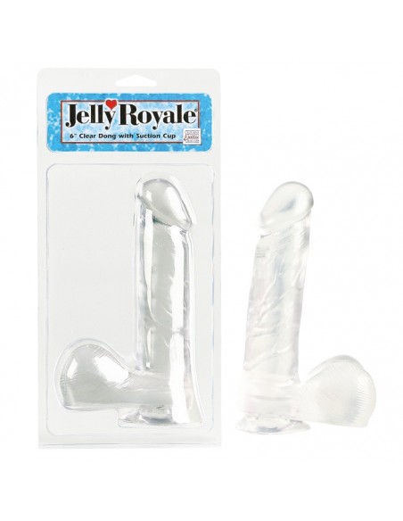 Dildo-DONG W/SUCTION CUP CLEAR 6 INCH