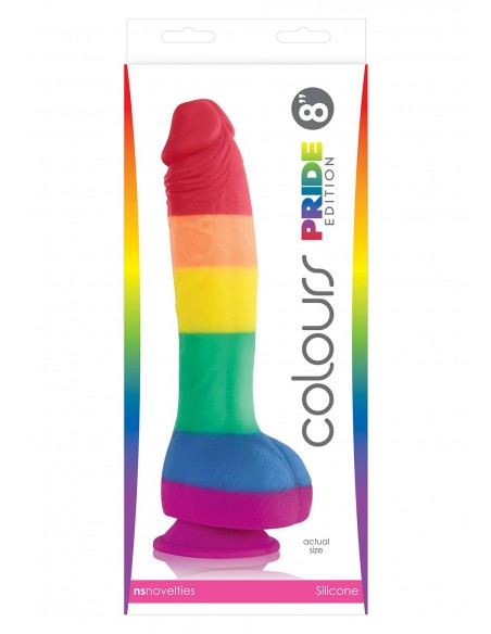 Dildo-COLOURS PRIDE EDITION 8 INCH DONG