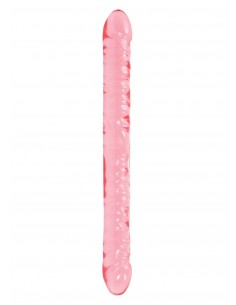 Dildo-CRYSTAL JELLIE 18"""" DBLE DONG PINK