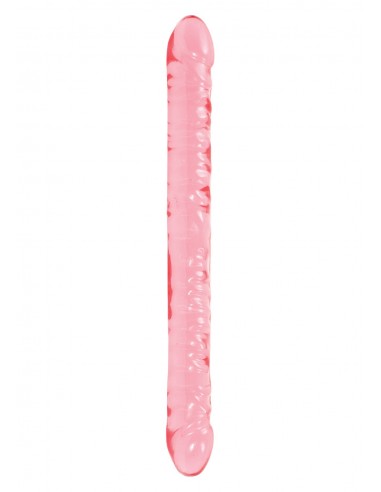 Dildo-CRYSTAL JELLIE 18"""" DBLE DONG PINK