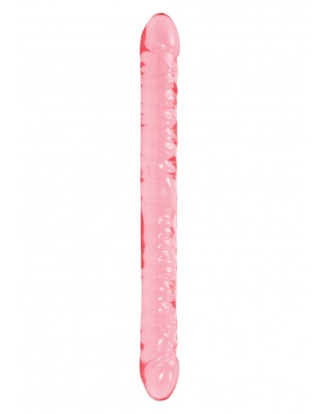 Dildo-CRYSTAL JELLIE 18"""" DBLE DONG PINK
