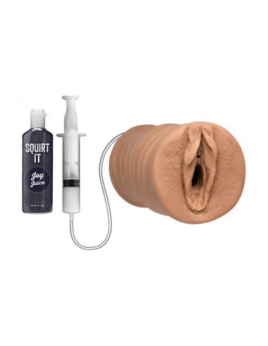 Masturbator-SQUIRTING PUSSY TAN STROKER FLESH