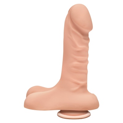 Dildo Super D Vanilla 6 cali z rdzeniem dwugęstościowym i przyssawką, 16,5 cm - 1