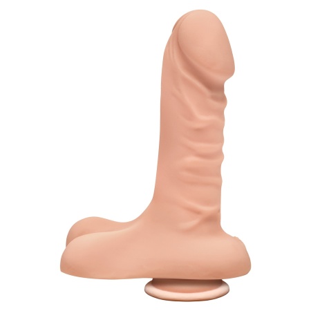 Dildo Super D Vanilla 6 cali z rdzeniem dwugęstościowym i przyssawką, 16,5 cm - 1