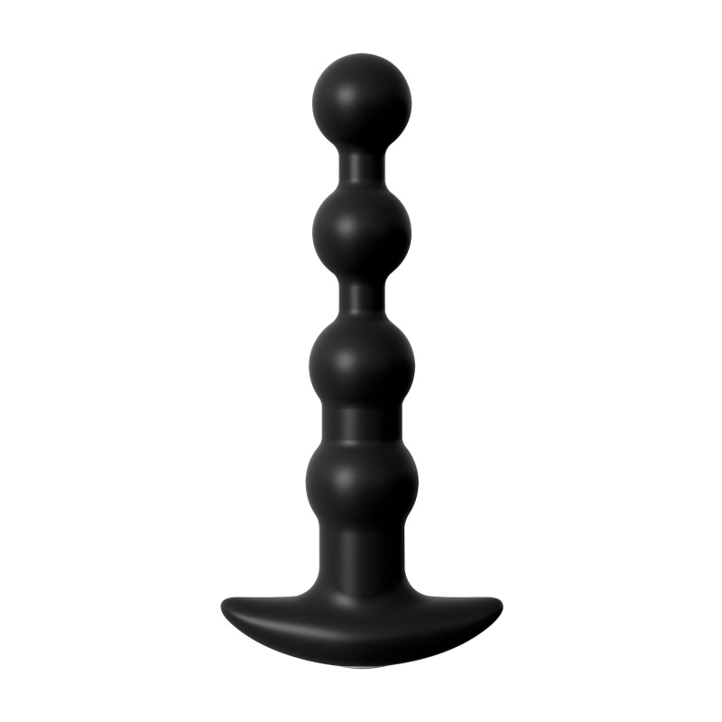 Wibrujące kulki analne Rechargeable Anal Beads Black - silikon, trzy segmenty, ładowane przez USB, 17 cm - 1