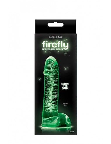 FIREFLY GLASS SMOOTH BALLSEY 4INCH DILDO