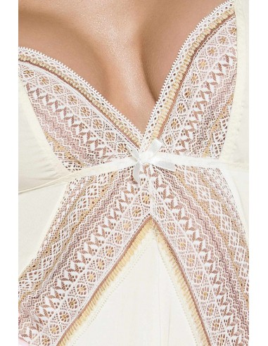 Bielizna-CONNIE CHEMISE cream S/M - Casmir