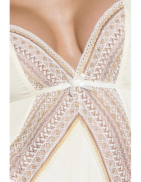 Bielizna-CONNIE CHEMISE cream S/M - Casmir