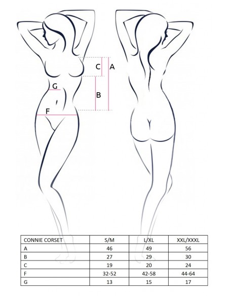 Bielizna-CONNIE CORSET black S/M - Casmir