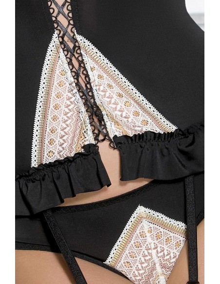 Bielizna-CONNIE CORSET black XXL/XXXL - Casmir