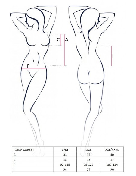 Bielizna-ALINA CORSET black S/M - Casmir