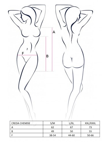 Bielizna-CREDA CHEMISE cream S/M - Casmir