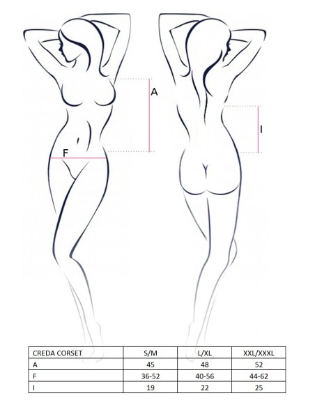 Bielizna-CREDA CORSET cream S/M - Casmir