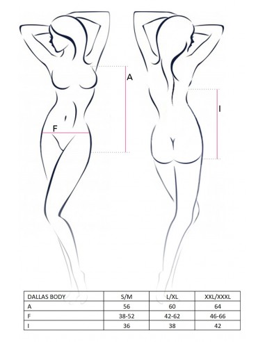 Bielizna-DALLAS BODY black S/M - Casmir