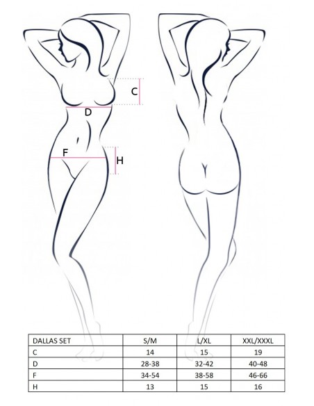 Bielizna-DALLAS SET black S/M - Casmir