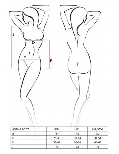 Bielizna-AVENA BODY silver S/M - Casmir