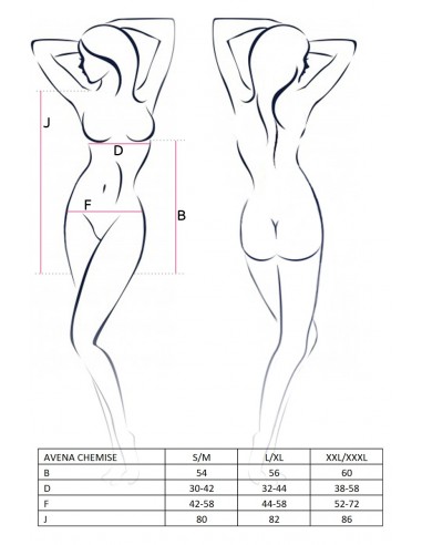 Bielizna-AVENA CHEMISE silver L/XL - Casmir