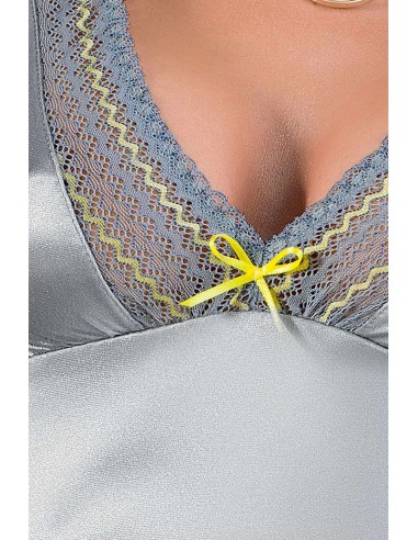 Bielizna-AVENA CHEMISE silver XXL/XXXL - Casmir