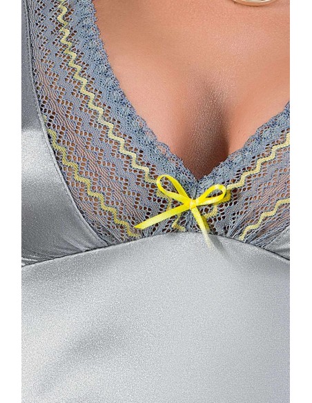 Bielizna-AVENA CHEMISE silver XXL/XXXL - Casmir