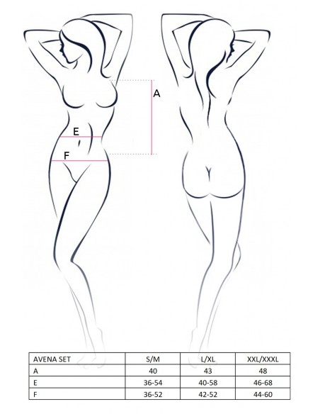 Bielizna-AVENA SET silver L/XL - Casmir