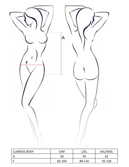 Bielizna-CLARISSE BODY black S/M - Casmir