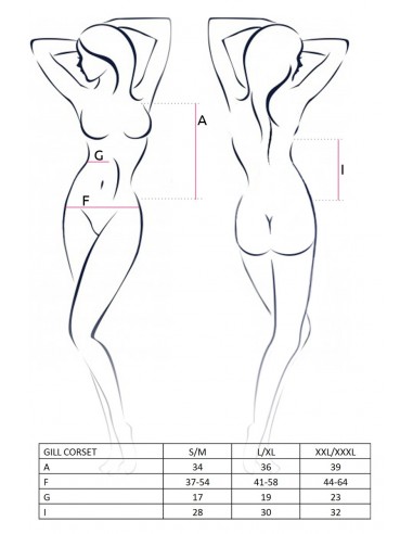 Bielizna-GILL CORSET red L/XL - Casmir