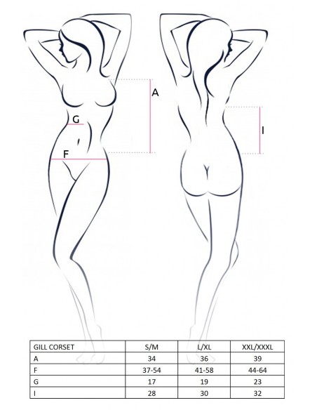 Bielizna-GILL CORSET red L/XL - Casmir