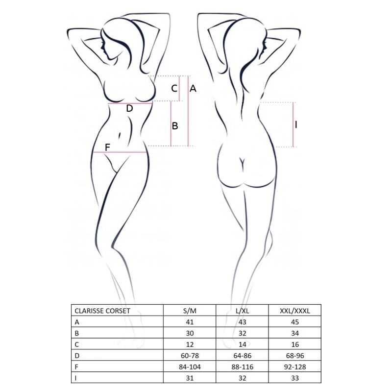 Bielizna-CLARISSE CORSET black L/XL - Casmir - 4