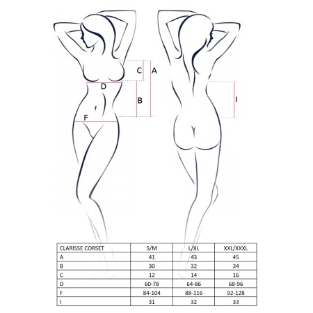 Bielizna-CLARISSE CORSET black L/XL - Casmir - 4