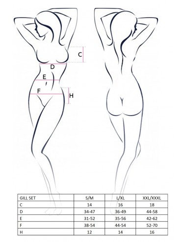 Bielizna-GILL SET red S/M - Casmir