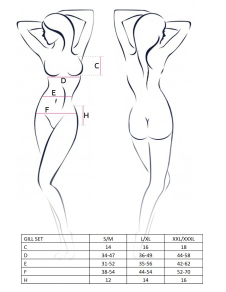 Bielizna-GILL SET red S/M - Casmir