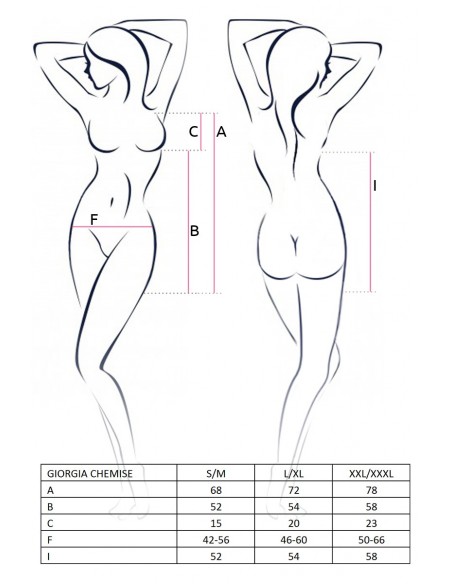 Bielizna-GIORGIA CHEMISE black S/M - Casmir