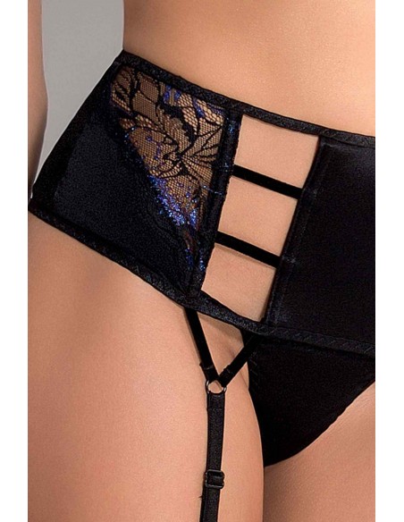 Bielizna-MEREDITH SET WITH OPEN BRA black S/M - Casmir