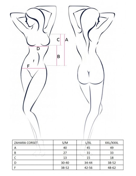 Bielizna-ZAHARA CORSET black S/M - Casmir