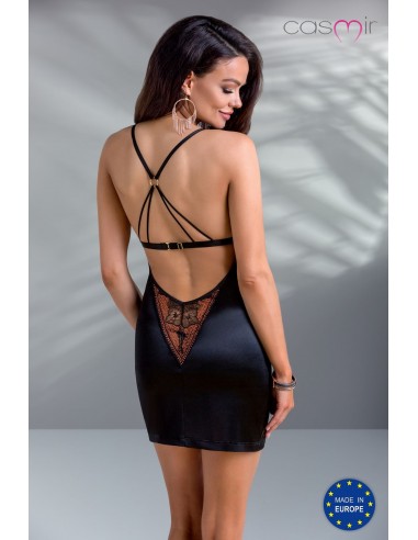 Bielizna-MIRELLA CHEMISE black S/M - Casmir
