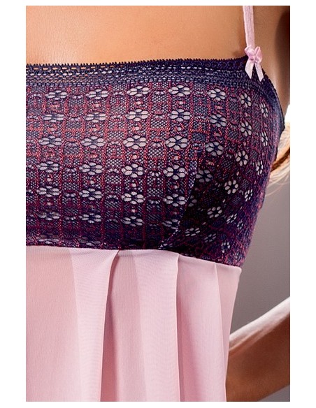 Bielizna-MUNA CHEMISE pink S/M - Casmir