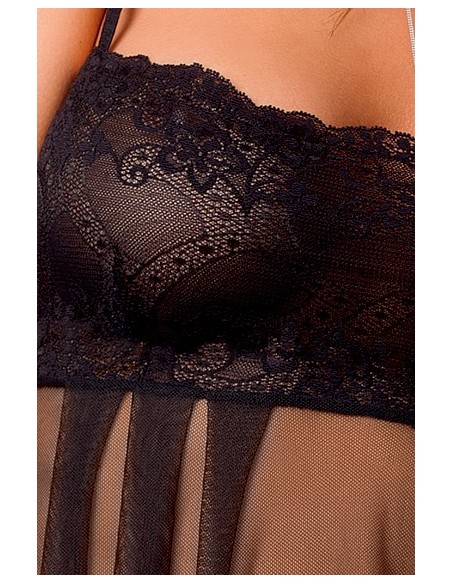 Bielizna-NICOLETTE CHEMISE black S/M - Casmir