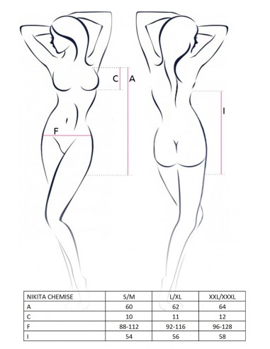 Bielizna-NIKITA CHEMISE white L/XL - Casmir