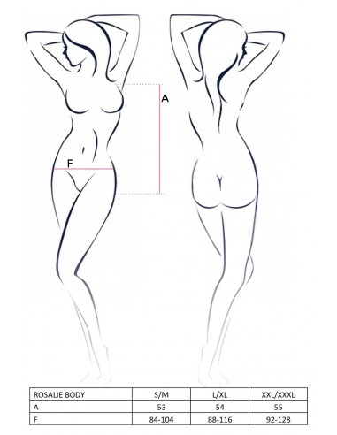 Bielizna-ROSALIE BODY pink S/M - Casmir