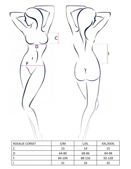 Bielizna-ROSALIE CORSET pink L/XL - Casmir