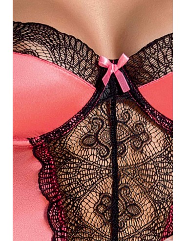 Bielizna-ROSALIE CORSET pink XXL/XXXL - Casmir