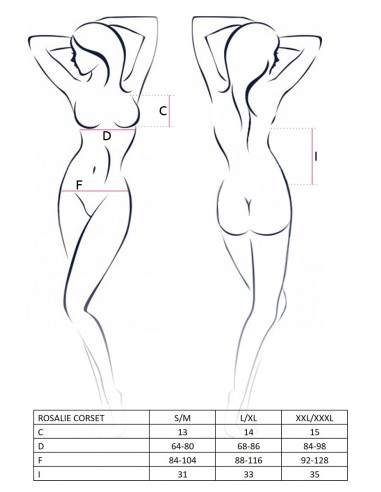 Bielizna-ROSALIE CORSET pink XXL/XXXL - Casmir