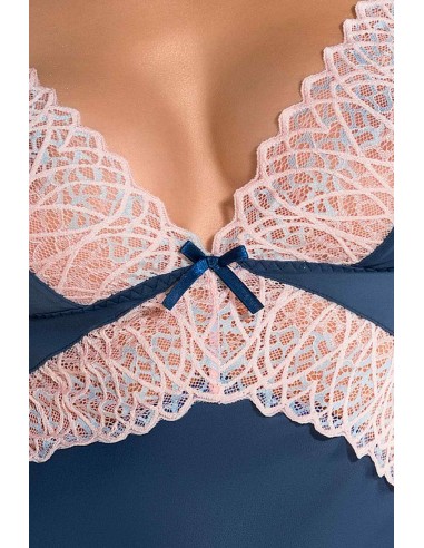 Bielizna-SELINA CHEMISE navy blue S/M - Casmir