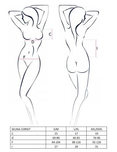 Bielizna-SELINA CORSET navy blue S/M - Casmir