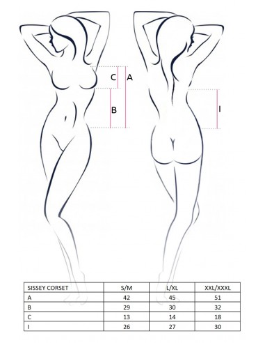 Bielizna-SISSEY CORSET black S/M - Casmir