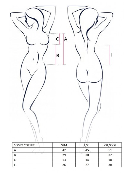 Bielizna-SISSEY CORSET black S/M - Casmir