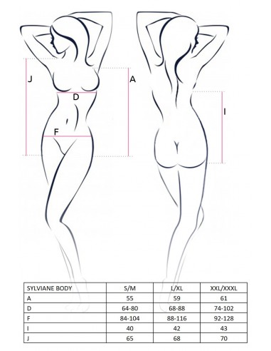 Bielizna-SYLVIANE BODY coral XXL/XXXL - Casmir