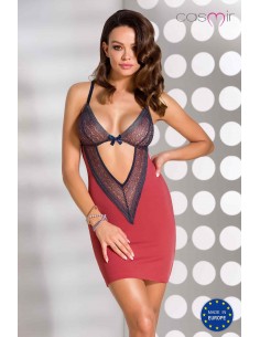 Bielizna-SYLVIANE CHEMISE coral XXL/XXXL - Casmir